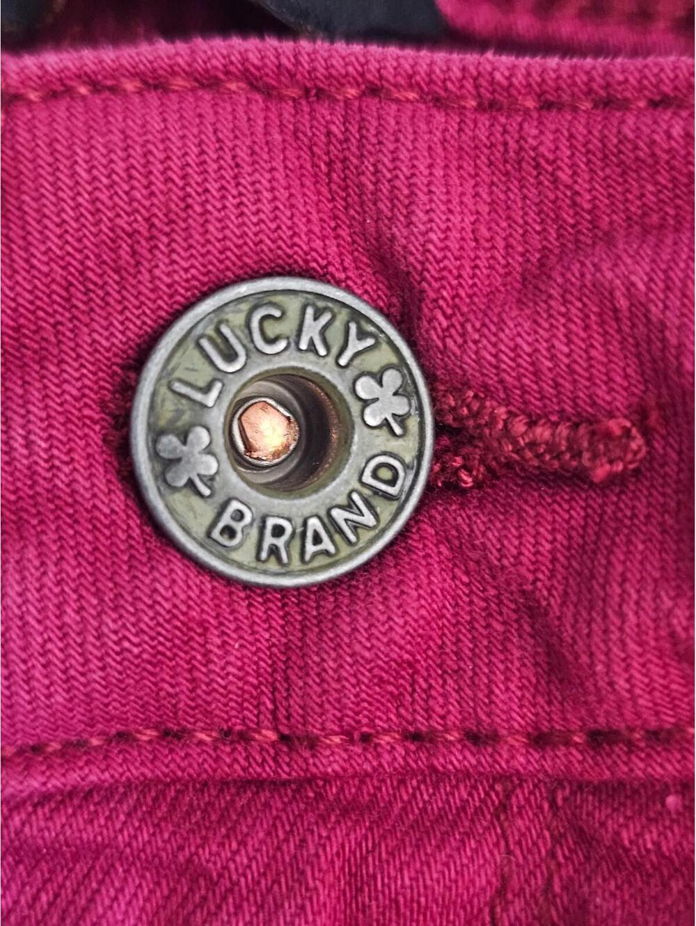 Women's Lucky Brand Denim Jeans Lolita Skinny Size 6/28 Burgundy Pockets Stretch - Picture 8 of 16